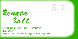 renata koll business card